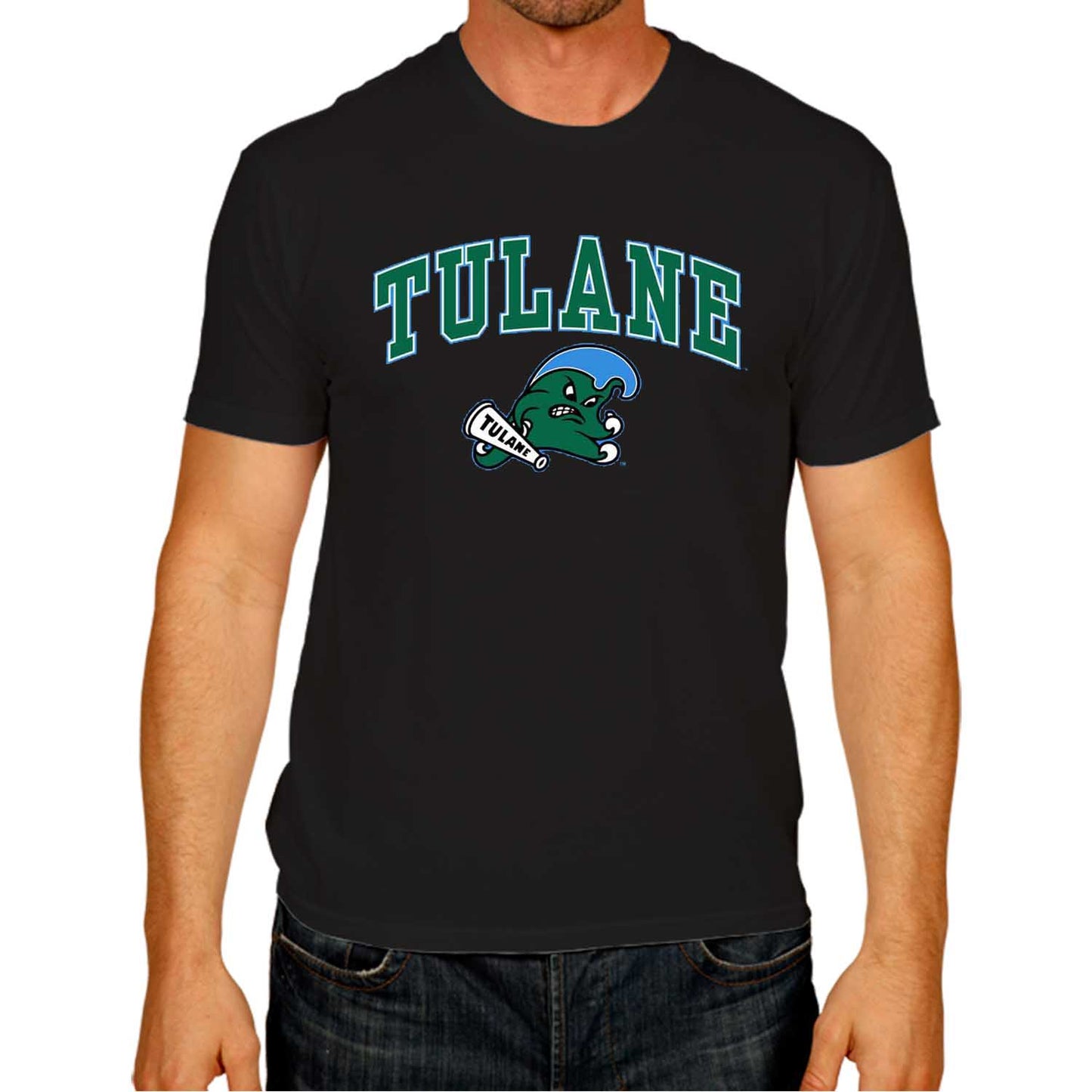 Tulane Green Wave NCAA Adult Gameday Cotton T-Shirt - Black