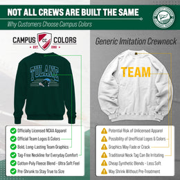Tulane Green Wave NCAA Adult Unisex Overtime Classics Crewneck Fleece Sweatshirt - Forest Green