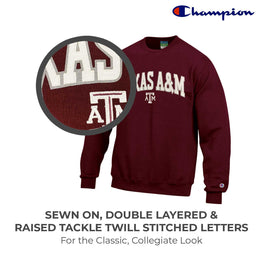 Texas A&M Aggies Adult Tackle Twill Crewneck - Maroon
