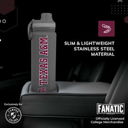 Texas A&M Aggies NCAA Stainless Steel Water Bottle - Sport Gray