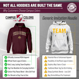 Texas State Bobcats Adult Arch & Logo Soft Style Gameday Hooded Sweatshirt - Maroon