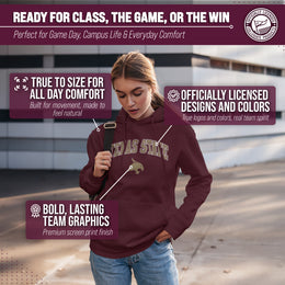 Texas State Bobcats Adult Arch & Logo Soft Style Gameday Hooded Sweatshirt - Maroon