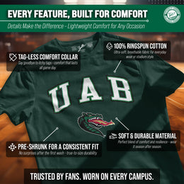 UAB Blazers NCAA Adult Gameday Cotton T-Shirt - Green