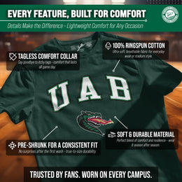 UAB Blazers NCAA Adult Gameday Cotton T-Shirt - Green