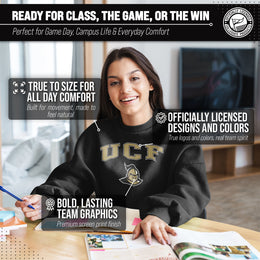 Central Florida Knights Adult Arch & Logo Soft Style Gameday Crewneck Sweatshirt - Black