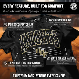 Central Florida Knights NCAA Adult Unisex Overtime Classics T-Shirt - Black