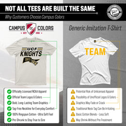 Central Florida Knights NCAA Adult Unisex Varsity Club Pennant T-Shirt Tag-Less - Off White