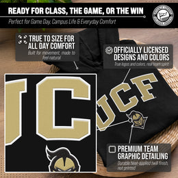 Central Florida Knights NCAA Adult Tackle Twill Hooded Sweatshirt - Black