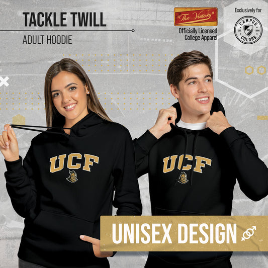 Central Florida Knights NCAA Adult Tackle Twill Hooded Sweatshirt - Black