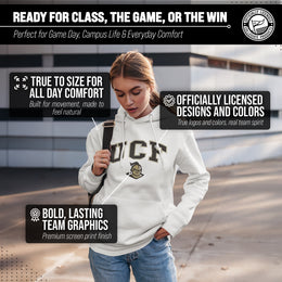 Central Florida Knights Adult Arch & Logo Soft Style Gameday Hooded Sweatshirt - White