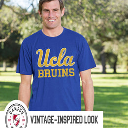 UCLA Bruins Adult MVP Heathered Cotton Blend T-Shirt - Royal