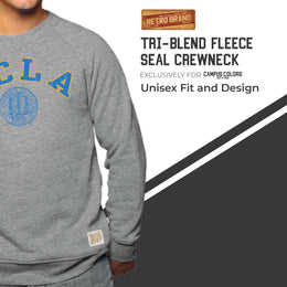 UCLA Bruins College Gray University Seal Crewneck Sweatshirt - Gray