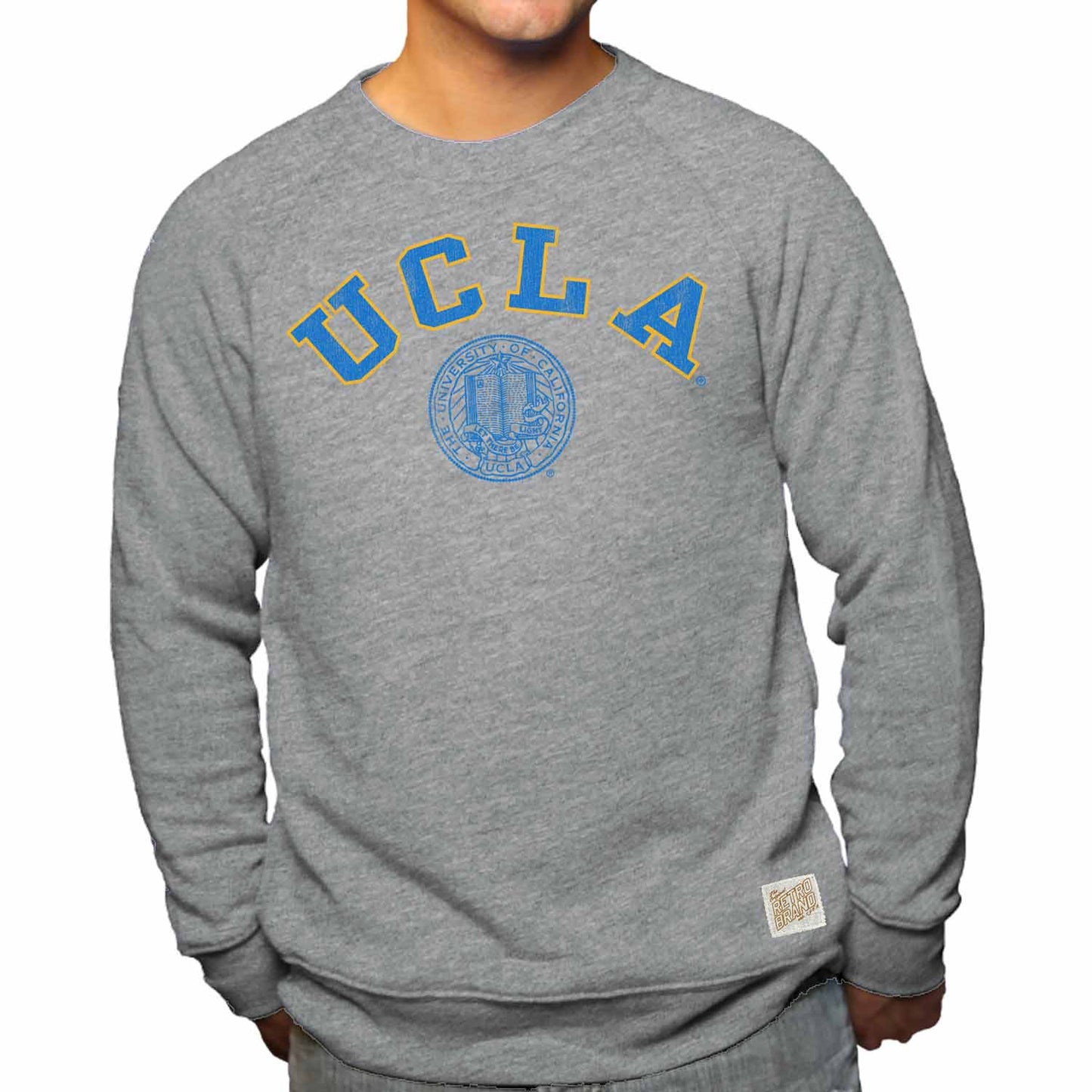 UCLA Bruins College Gray University Seal Crewneck Sweatshirt - Gray