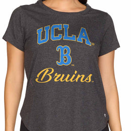 UCLA Bruins NCAA Womens Tag-Less Ultra Soft Tailgate T-Shirt - Black Heather