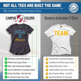 UCLA Bruins NCAA Womens Tag-Less Ultra Soft Tailgate T-Shirt - Black Heather