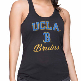UCLA Bruins NCAA Womens Tag-Less Ultra Soft Tailgate Tank Top - Black Heather