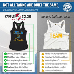 UCLA Bruins NCAA Womens Tag-Less Ultra Soft Tailgate Tank Top - Black Heather