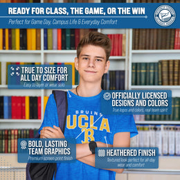 UCLA Bruins NCAA Adult Unisex Starting Fresh T-Shirt - Blue Heather