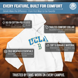 UCLA Bruins Adult Arch & Logo Soft Style Gameday Hooded Sweatshirt - White