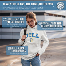 UCLA Bruins Adult Arch & Logo Soft Style Gameday Hooded Sweatshirt - White