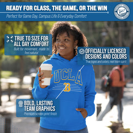 UCLA Bruins NCAA Adult Unisex Overtime Classics Hooded Fleece Sweatshirt - Blue