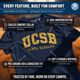 UCSB Gauchos NCAA Adult Gameday Cotton T-Shirt - Navy