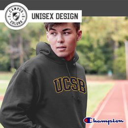 UCSB Gauchos Adult Mascot Fleece Hooded Sweatshirt - Charcoal