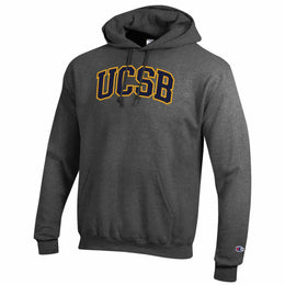 UCSB Gauchos Adult Mascot Fleece Hooded Sweatshirt - Charcoal