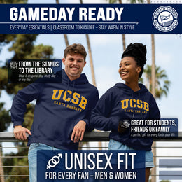 UCSB Gauchos Campus Colors Adult Arch & Logo Soft Style Gameday Hooded Sweatshirt  - Navy