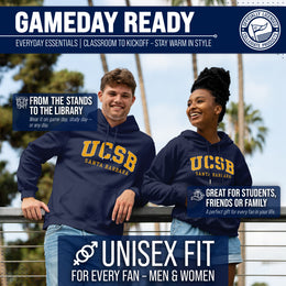 UCSB Gauchos Campus Colors Adult Arch & Logo Soft Style Gameday Hooded Sweatshirt  - Navy