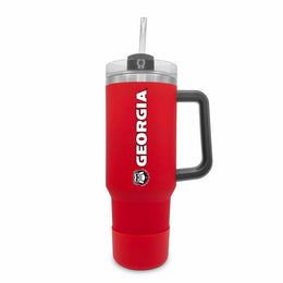 Georgia Bulldogs College & University 40 oz Travel Tumbler With Handle - Red