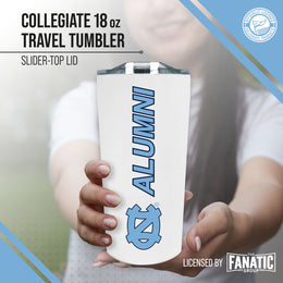 North Carolina Tar Heels Collegiate Stainless Steel Travel Tumbler for Alumni - White