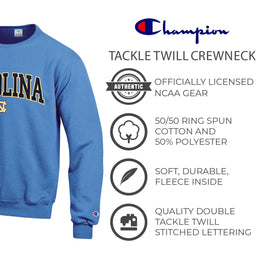 North Carolina Tar Heels Adult Tackle Twill Crewneck - Carolina Blue