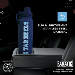North Carolina Tar Heels Stainless Steel Vacuum Sealed Sport College Water Bottle - Navy