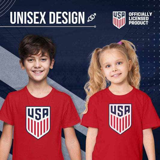 USA National Team Team Fan Apparel Youth US National Soccer Team T-Shirt For Boys & Girls - Red
