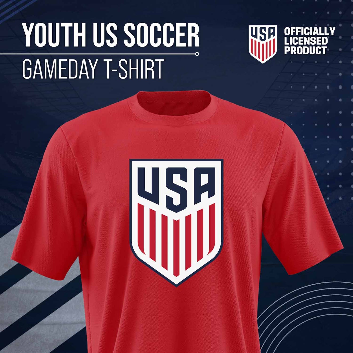 USA National Team Team Fan Apparel Youth US National Soccer Team T-Shirt For Boys & Girls - Red