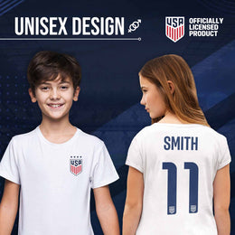 USA National Team The Victory Officially Licensed Youth US Women's National Soccer Team Sophia Smith Name & Number T-Shirt - White #11