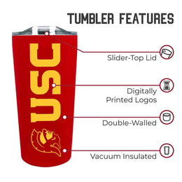 USC Trojans NCAA Stainless Steel Tumbler perfect for Gameday - Cardinal