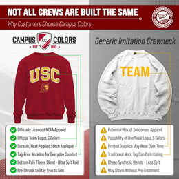 USC Trojans NCAA Adult Tackle Twill Crewneck Sweatshirt - Cardinal