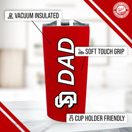 University of South Dakota Coyotes NCAA Stainless Steel Travel Tumbler for Dad - Red