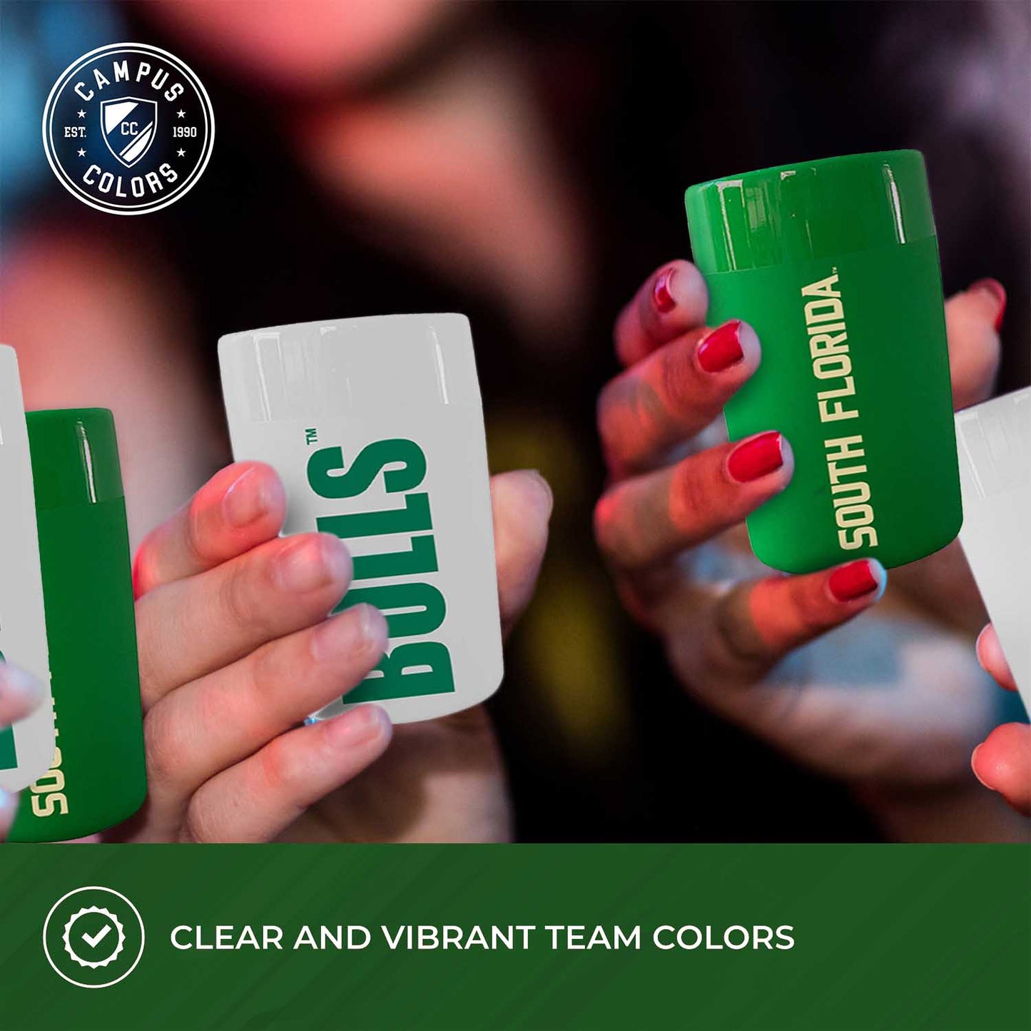 USF Bulls College and University 2-Pack Shot Glasses - Team Color