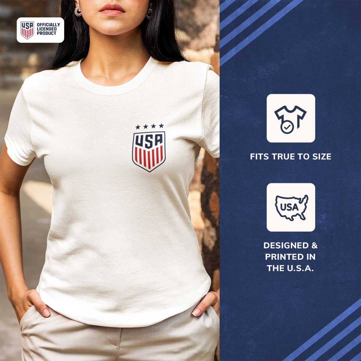 USA National Team The Victory Officially Licensed US Adult Women's National Soccer Team Sophia Smith Name & Number T-Shirt - White #11