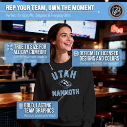 Utah Mammoth Adult NHL Gameday Crewneck Sweatshirt - Black