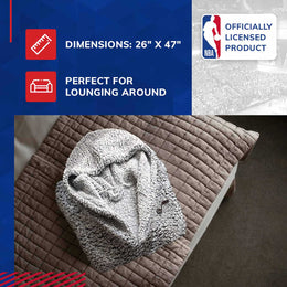 Utah Jazz NBA Adult Plush Hooded Robe with Pockets - Gray