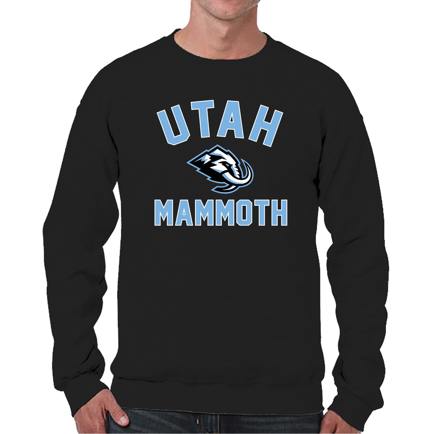Utah Mammoth Adult NHL Gameday Crewneck Sweatshirt - Black