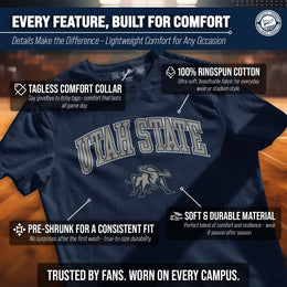 Utah State Aggies NCAA Adult Gameday Cotton T-Shirt - Navy