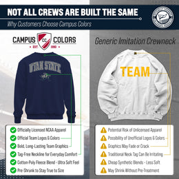 Utah State Aggies Adult Arch & Logo Soft Style Gameday Crewneck Sweatshirt - Navy