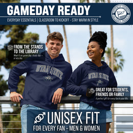Utah State Aggies Adult Arch & Logo Soft Style Gameday Hooded Sweatshirt - Navy