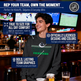 Vancouver Canucks NHL Charcoal True Fan Crewneck Sweatshirt - Charcoal