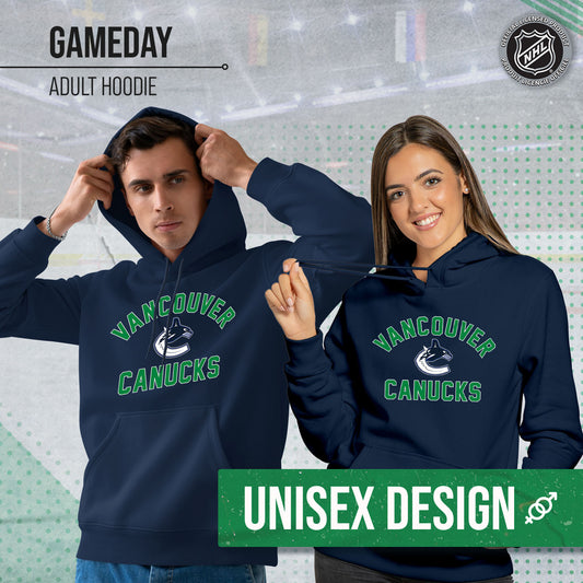 Vancouver Canucks Adult NHL Primary Logo Hooded Sweatshirt - Navy